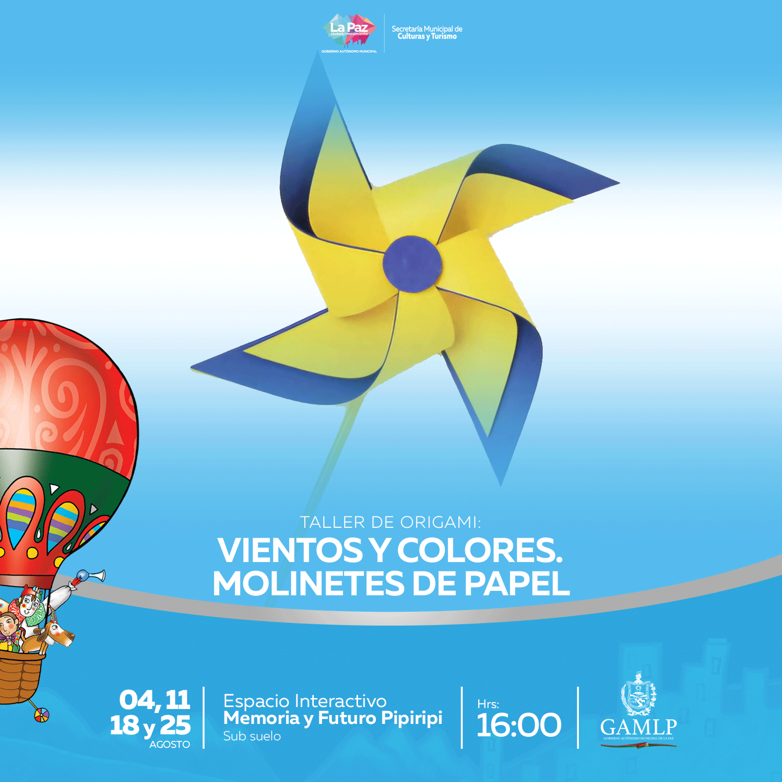 TALLER DE ORIGAMI: VIENTOS Y COLORES “MOLINETES DE PAPEL”