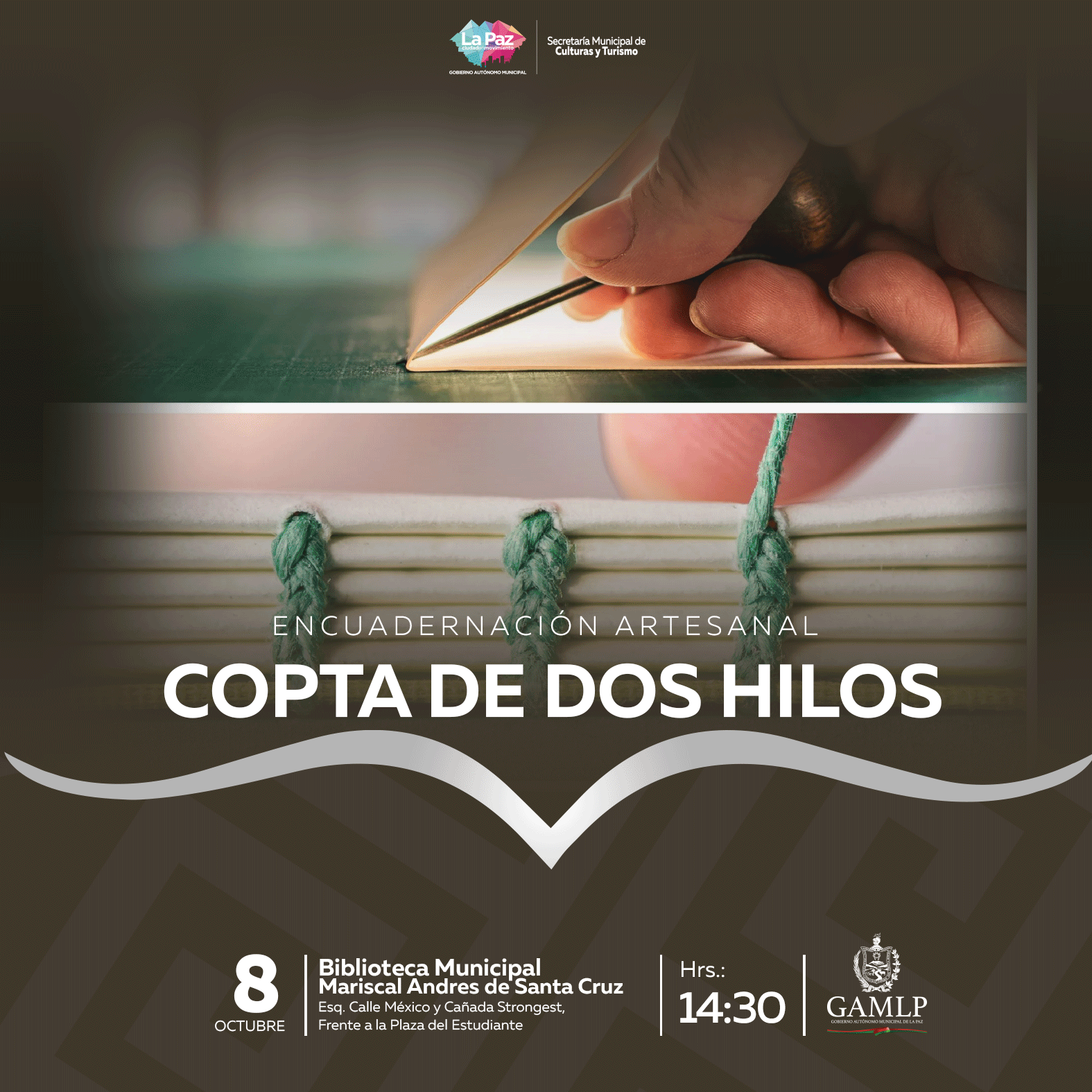 ENCUADERNACIÓN ARTESANAL COPTA DE DOS HILOS