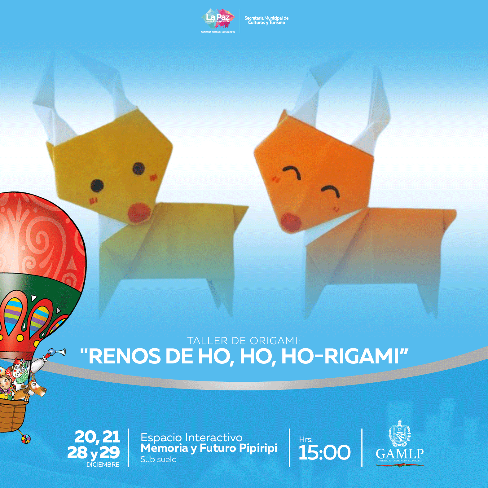 TALLER DE ORIGAMI: “RENOS DE HO, HO, HO-RIGAMI”