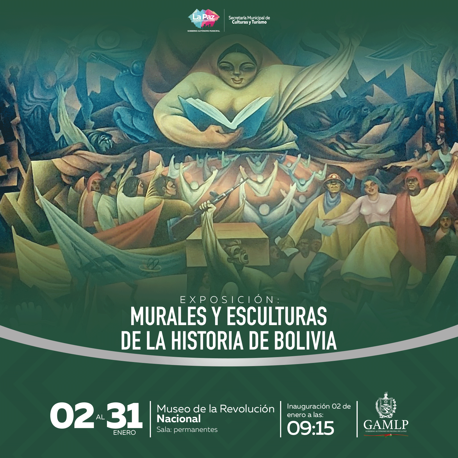 EXPOSICIÓN: “MURALES Y ESCULTURAS DE LA HISTORIA DE BOLIVIA”