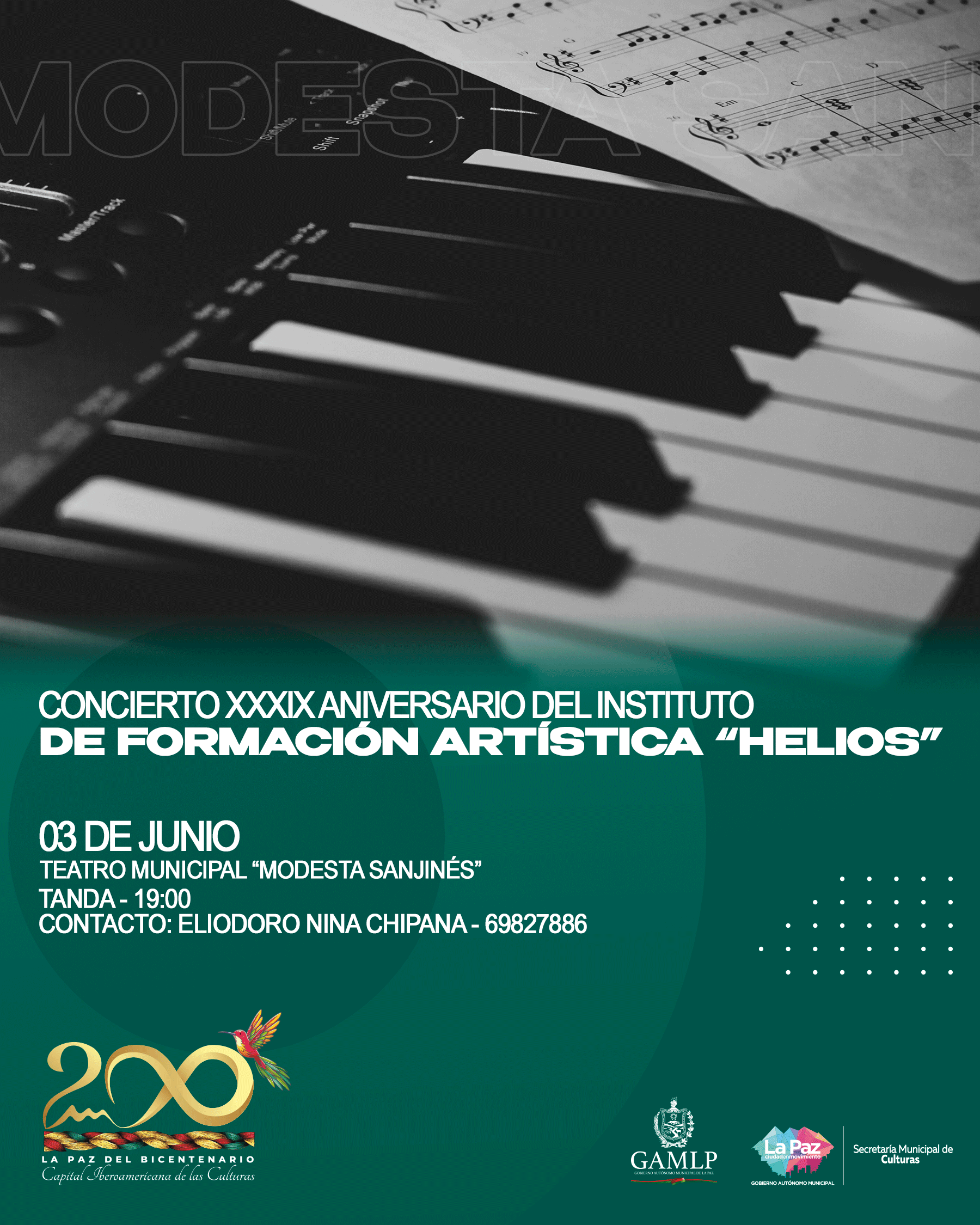 CONCIERTO XXXIX ANIVERSARIO DEL INSTITUTO DE FORMACIÓN ARTÍSTICA “HELIOS”